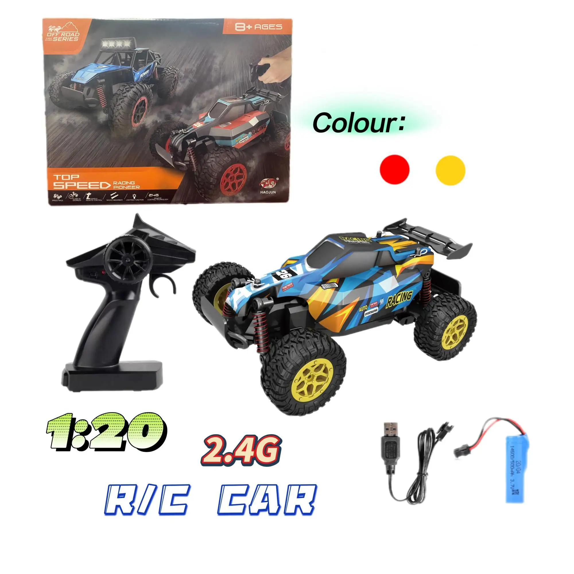 Highspeed 18 Km/h Remote Control Car 2.4ghz 4wd Rc Truck 120 Remote
