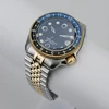 Insertos de plata y azul negro