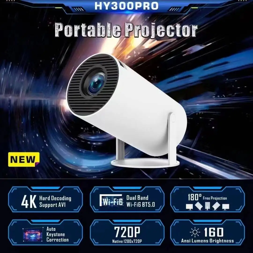 HY300 Pro 3D Smart Projector Hot Sell Full Hd Android Dlp Proyector ...