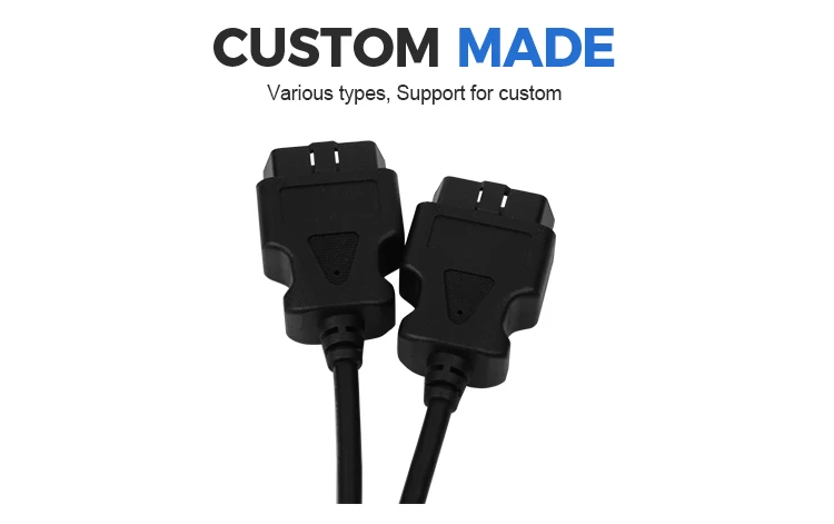 product high quality obdii 16pin male to female extension cable diagnostic tools for car extend obdii cable-5