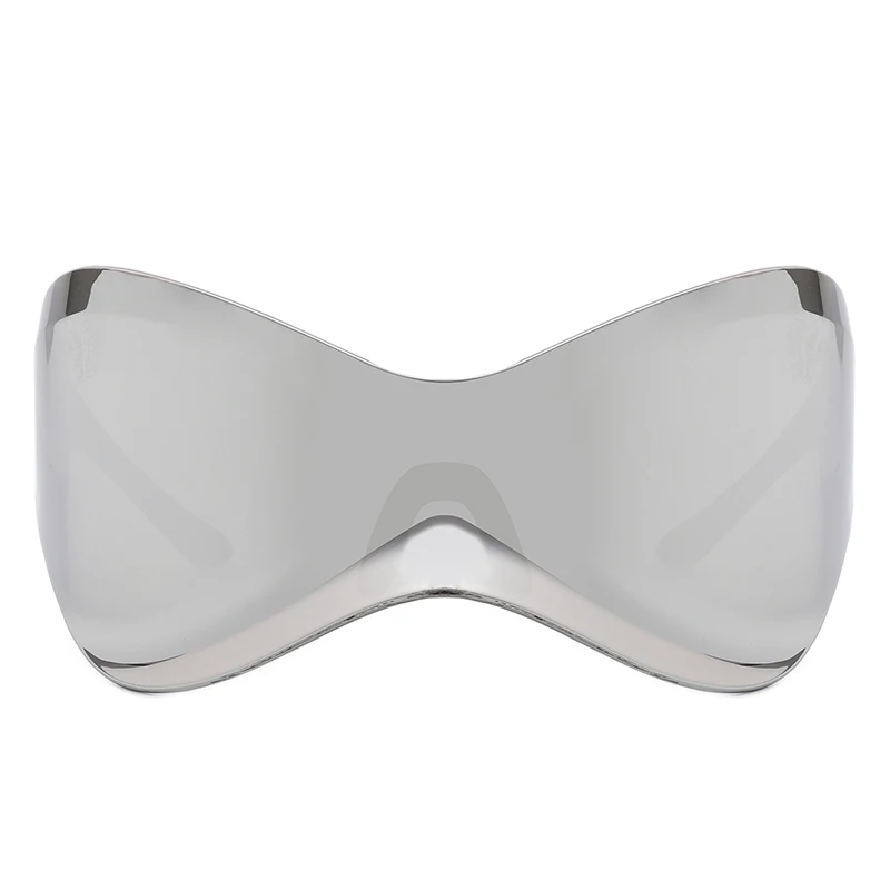 2023 Oversized Futuristic Y2k Shield Sun Glasses for Men Women Wrap Around Fashion Superhero Chic Mask Sunglasses Shades