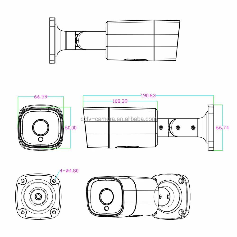 Customize Available Latest New Case Design OEM ODM Star Light 4K 8MP CCTV Security AI IP Cameras System
