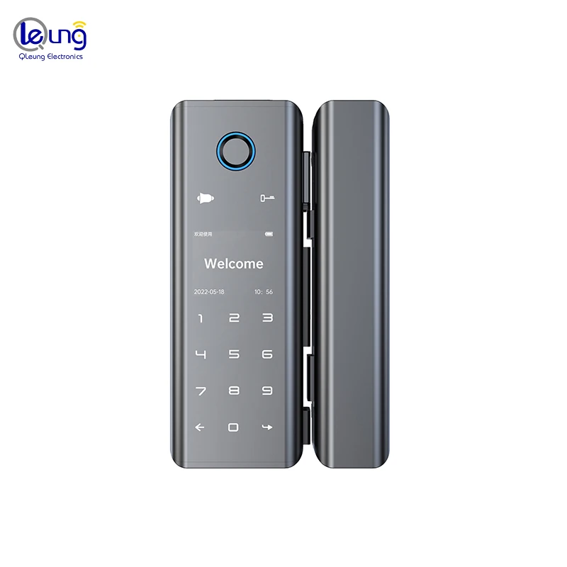 G9S Glass Tuya Smart Locks Doorbell Password Card Fingerprint Smart Locks With Key Digital Lock Glass Door for Home Office