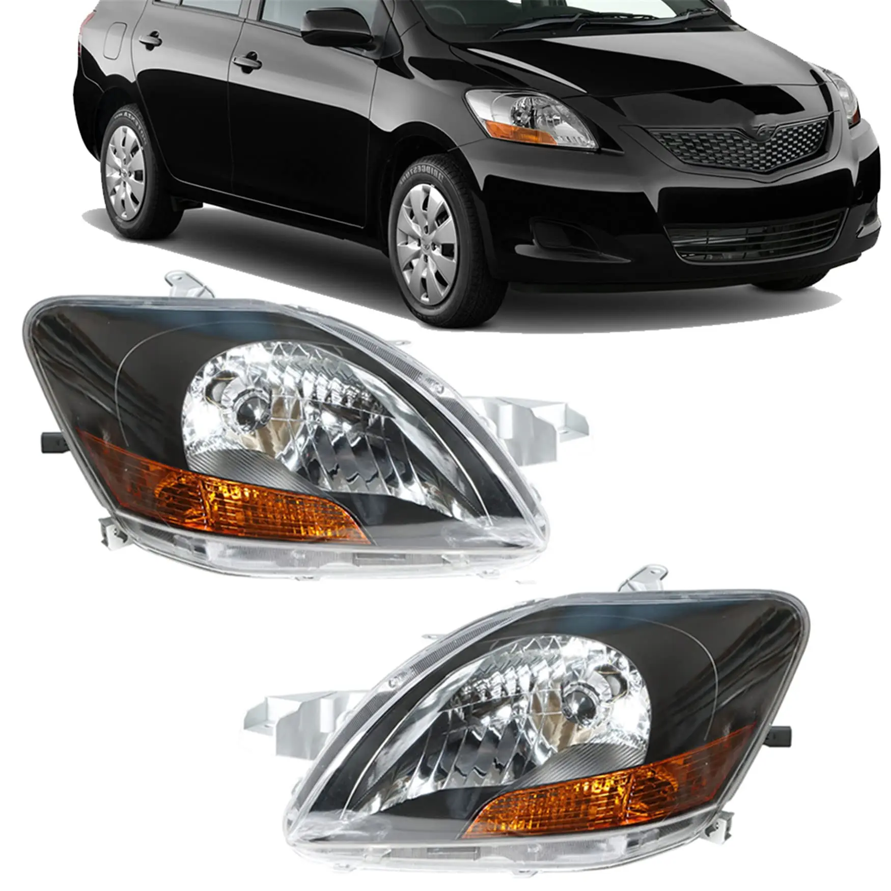 High Quality  Auto Parts Halogen headlamp 55W 12V front Headlight ASSY For Yaris 2007-2011 OE 8117052A80 TO2518120