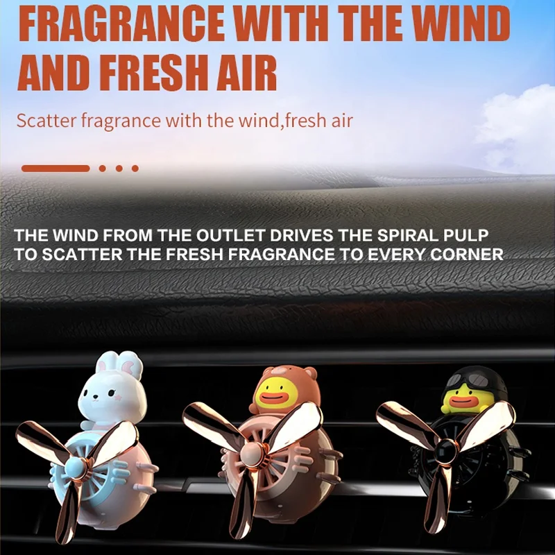 Car Perfume Diffuser Cartoon Bear Pilot