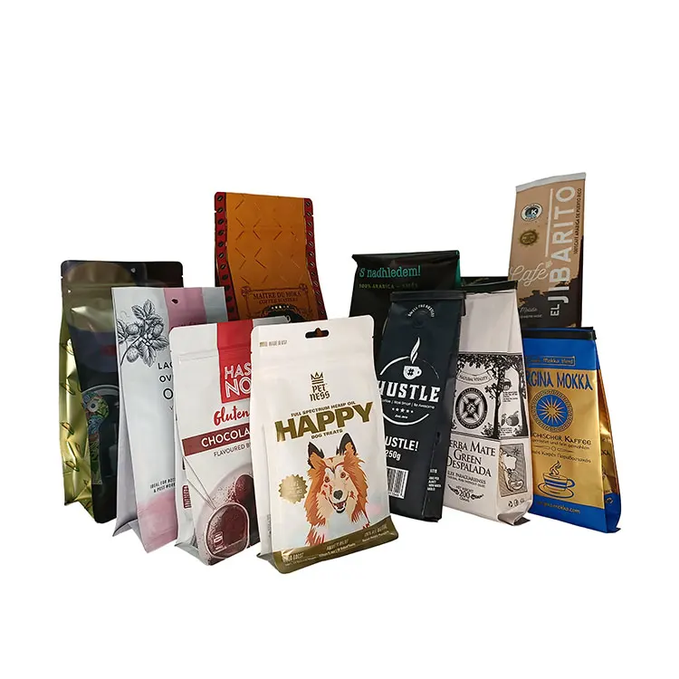 Custom 1kg 5kg 10kg 15kg Stand Up Pouch Pet Dog Cat Food Resealable Packaging Flat Bottom Bag With Zipper