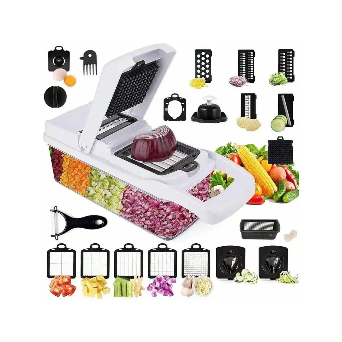 14/22/23 en 1 Picador de Verduras Cortador 23 Juego Multifuncional fácil operar a