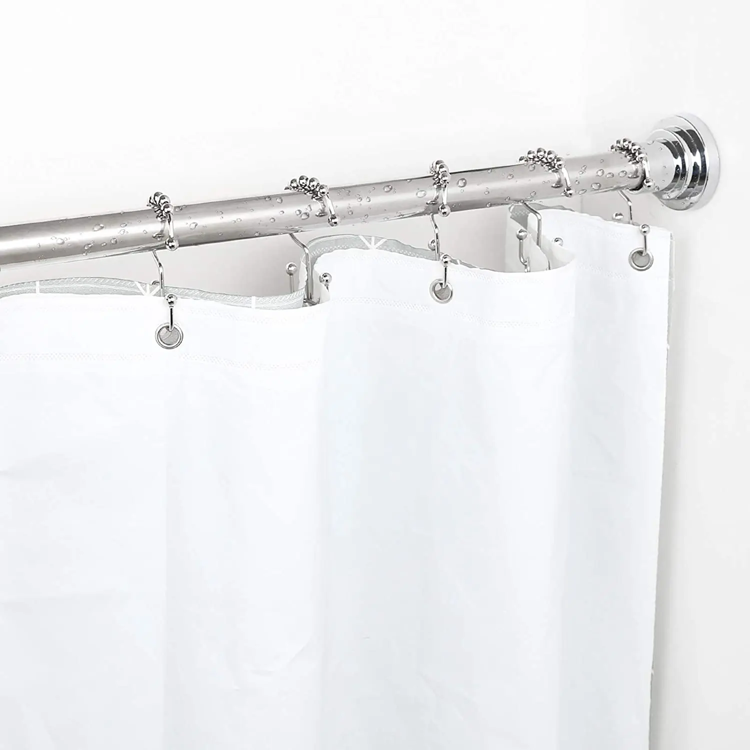 Tension Straight Shower Curtain Rod Stainless Steel Adjustable Shower