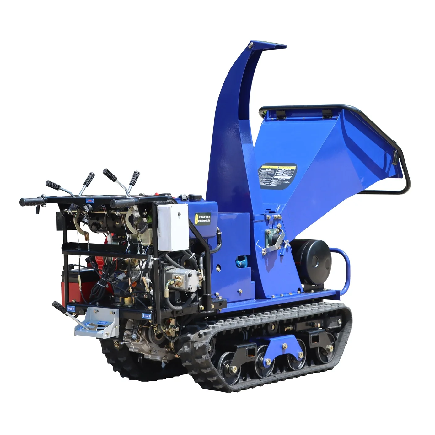 Mini Crawler Self Propelled Wood Chipper Machine