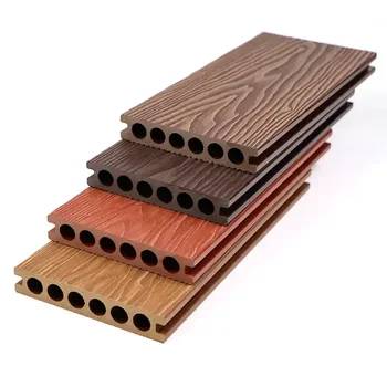 Easy installing outdoor China wood plastic composite decking  wpc decking boards