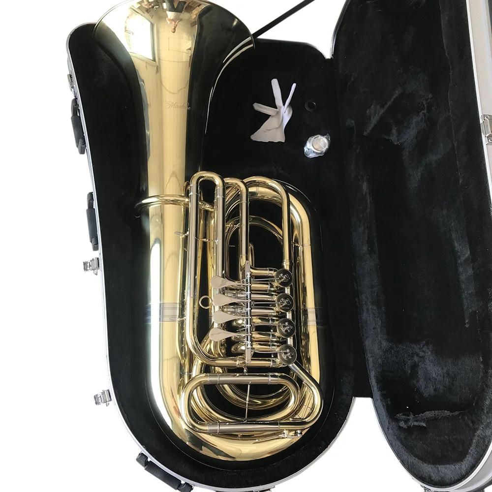 SEASOUND OEM Cheap Bb 4 Rotary Pistons Lacquer Tuba JYTU0749