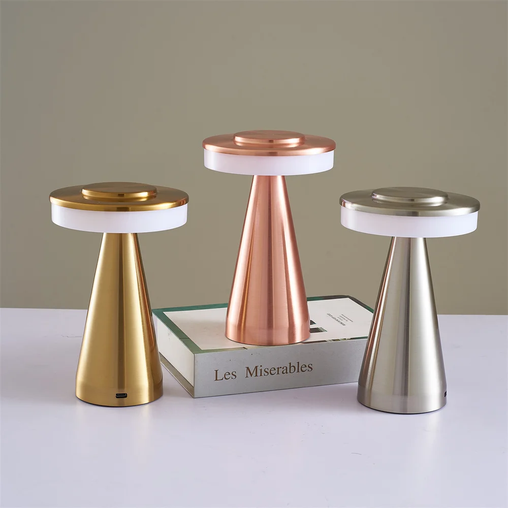 Настольная лампа с сенсорным управлением, светодиодный ночник в стиле ретро, портативная лампа с USB-зарядкой для кофейных ресторанов, прикроватное освещение для отеля