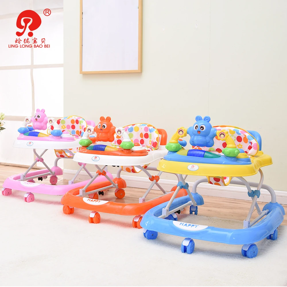 High Quality Heavy Load Bearing Height Adjustable 2 in 1 Baby Walkers for Old Tall Babies