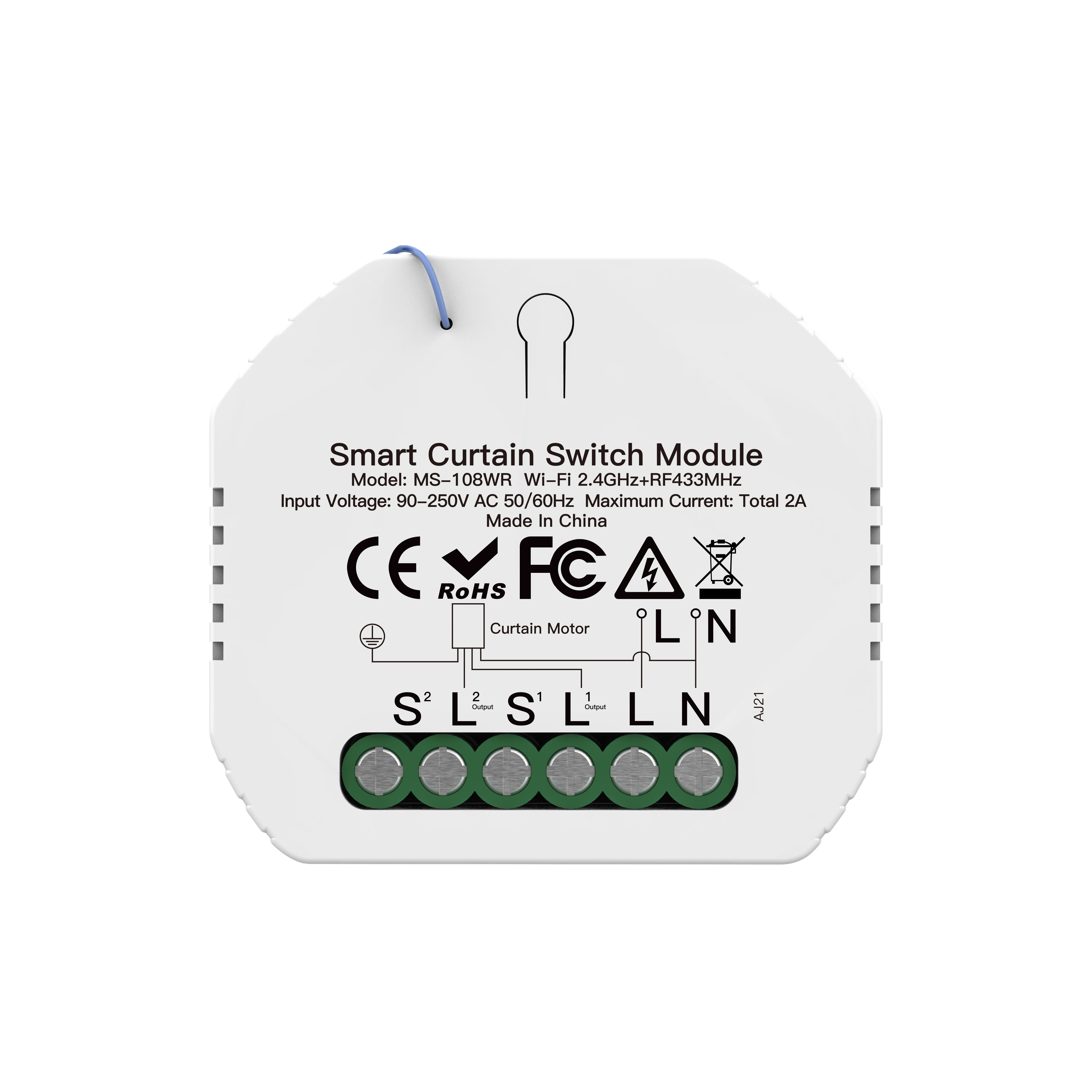 Умный модуль переключения занавесок 1/2 Gang Tuya WiFi для электрических моторизованных роликовых жалюзи Smartlife пульт дистанционного управления