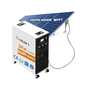 All In One Off Grid 6000wh Lifepo4 Battery Generator 3000w Portable ...