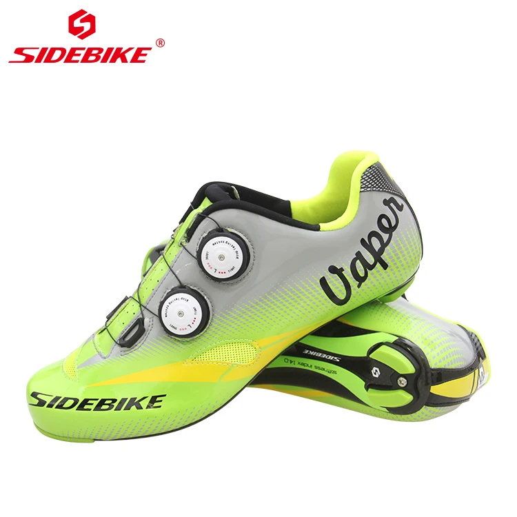 Зеленые кроссовки для горного велосипеда, закрытые велотренажеры, двойные циферблаты, саморегулирующиеся кроссовки для дорожного велосипеда
