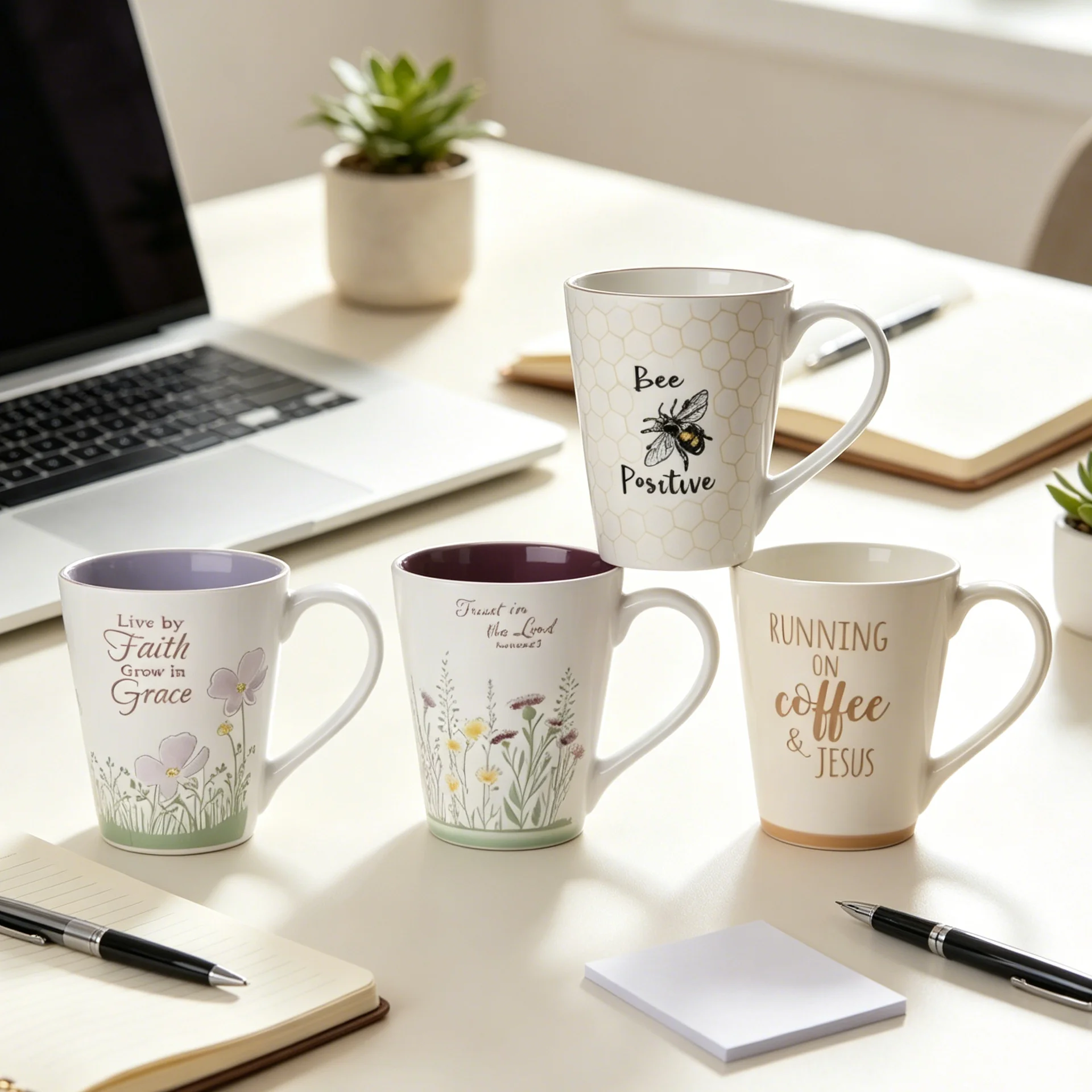 Anpassad keramisk kaffemugg med dekalcomani, anpassade kaffemuggar med tryckt logotyp för personlig tryckning och företagsgåvor