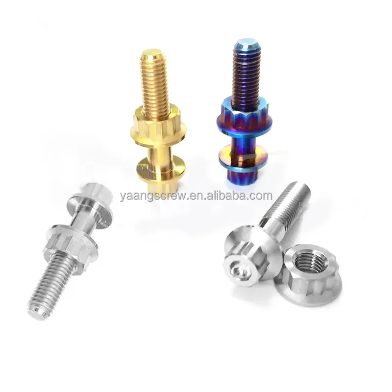 RISON Titanium Bouten M7x1x24.5mm Titanium Bouten M7 Titanium Split Velg Bouten GR5 Bouten Pack Van 5 (M7x1x24.5, Origineel RISON Titanium Bouten M7x1x24.5mm Titanium Bouten M7 Titanium Split Velg Bouten GR5 Bouten Pack Van 5 (M7x1x24.5, Origineel