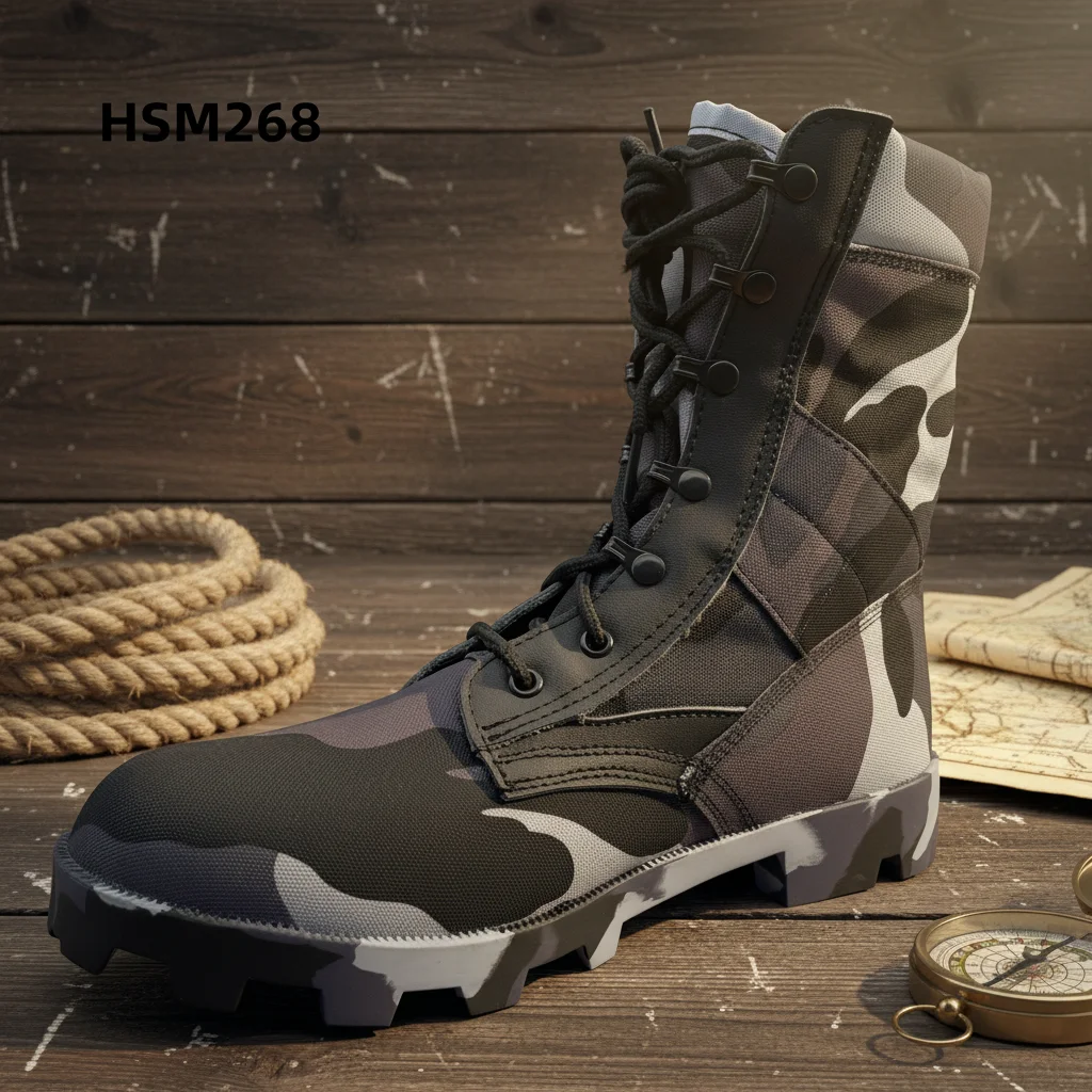 YWX,Outdoor Practice Friction-resistant Outsole Versatile Combat Boots Easy Conceal Blue Camouflage Altama Hunting Boots HSM268