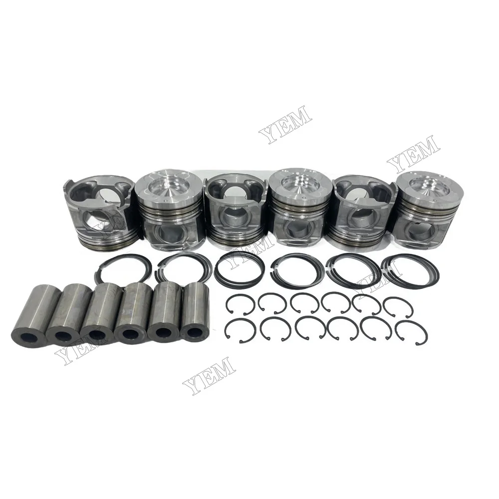 Pistons Set and Piston Rings Compatible for Isuzu 6WG1 Genuine Engine Parts 3