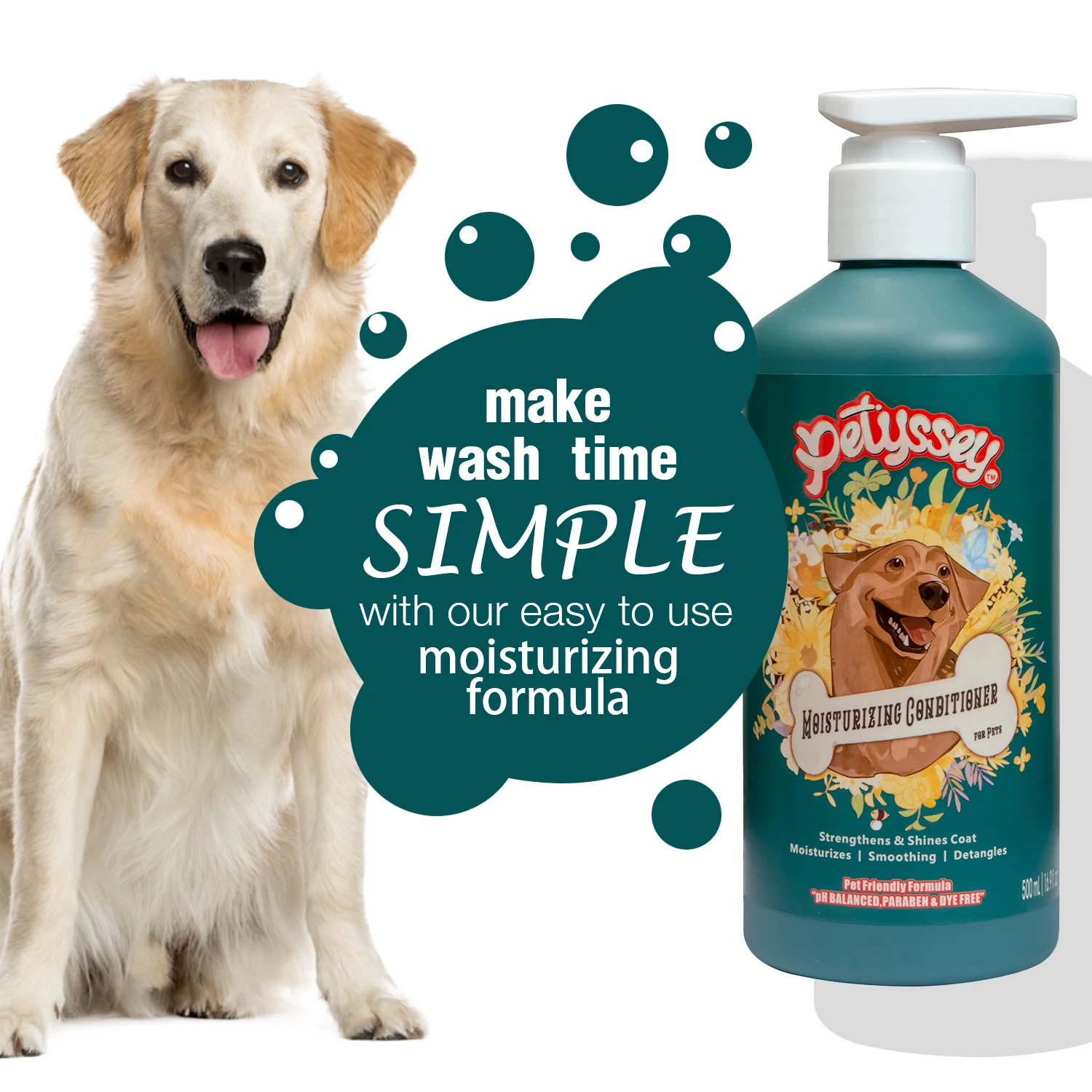 Petseyssy 6-in-1 Shampoo Conditioner Grooming Essentials