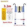 Blue 3.2m ladder  with hook  step space 30cm