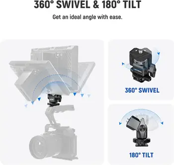 Neewer Camera Monitor Mount with Cold Shoe, Anti Twist 1/4" Screw for 5" & 7" Field Monitor Compatible with Atomos Ninja V detail image