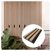 Slatted Wood Paneling Veneer Walnut Acoustic Slat Panel Wall Acoustic Panel