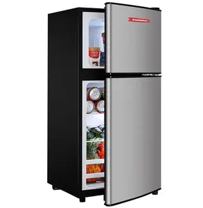 BCD-86 Home Appliance 86L Mini Double Door Refrigerator Portable Fridge for Home or Hotel