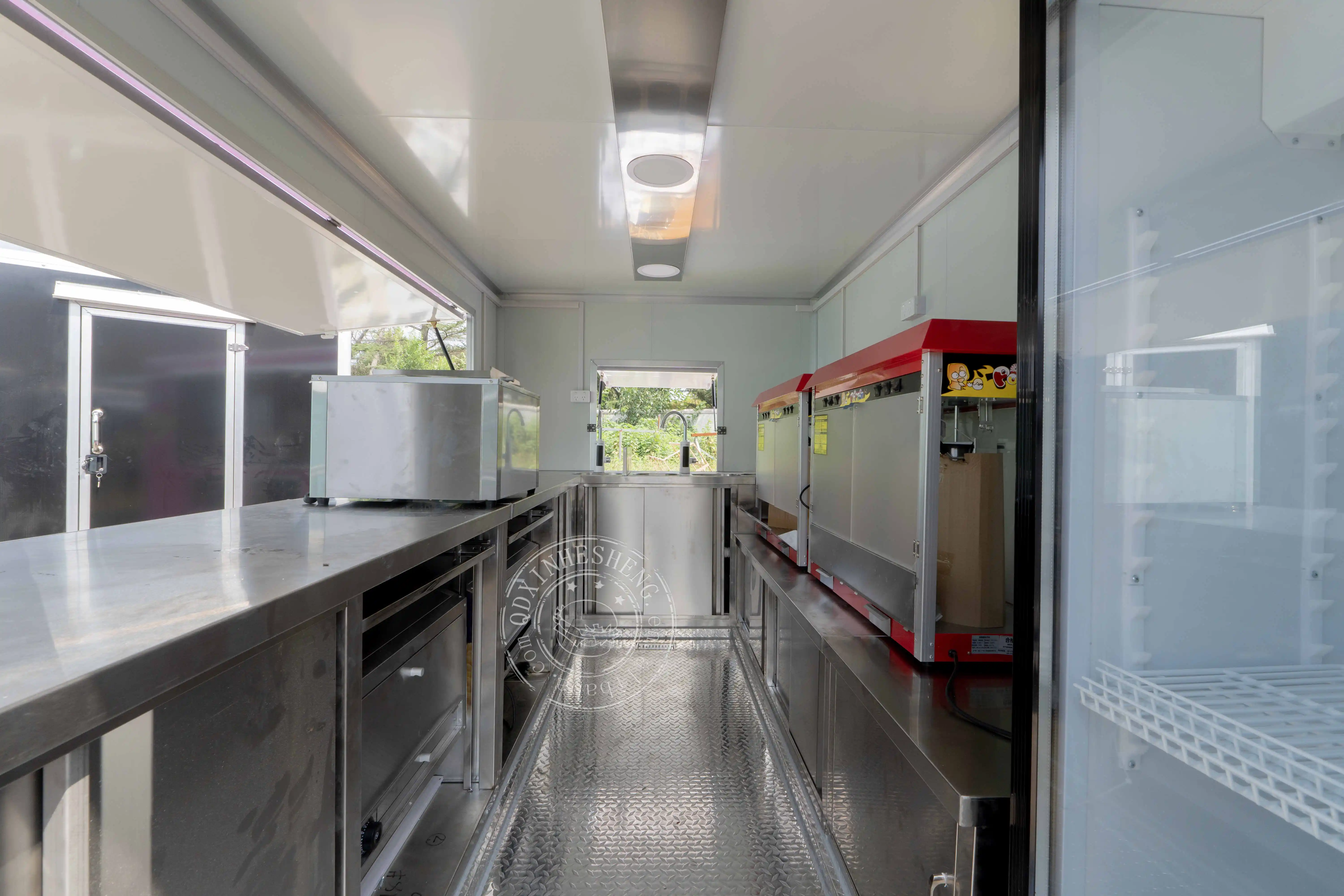 18ft Square Food Trailer Custom Logo Equip Fully Optional Kitchen ...