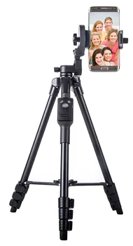 YunTeng 5218 Black Aluminum Tripod With Smartphone Remote Shutter detail image