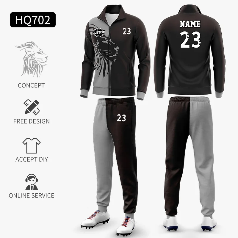 Wholesale Custom Football Tracksuit for Men Gym Wear Jogging Suit