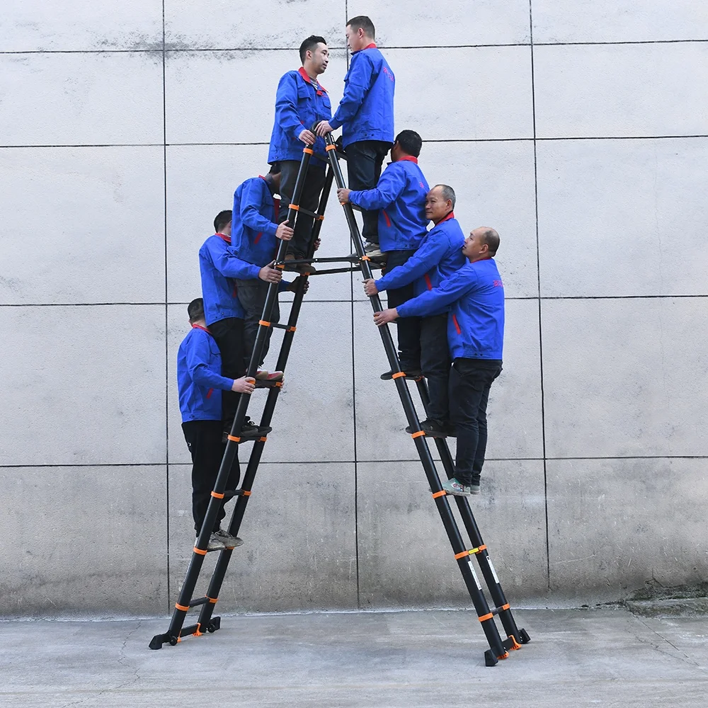 Factory En131 Telescopic Ladder Aluminum Multi-purpose Ladder for Garden Warehouse Construction