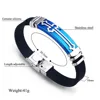 Stainless steel button blue