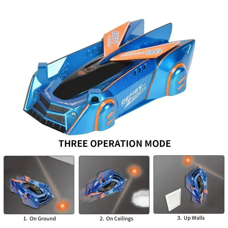 1/32 Scale Infrared Remote Control Wall Climbing Car Toys Laser Guided RC Stunt Car for Kids