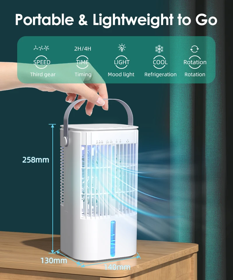 2024 Hot Summer Air Cooler Portable Personal Space Evaporative Air