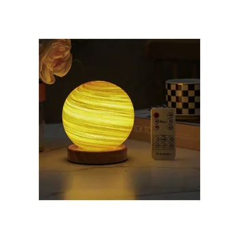 Creative design home night bedside starry sky glass lamp USB plug-in monochrome remote control timing bedroom planet night light