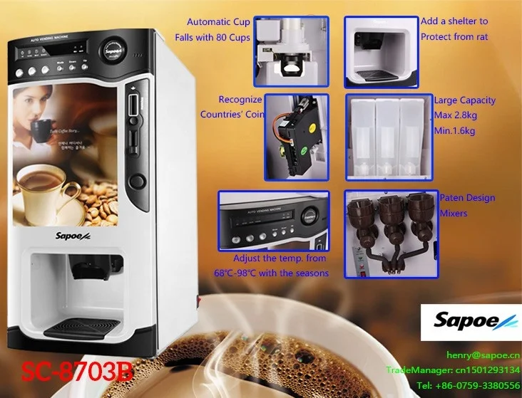 Cafeteria Fully Automatic Coffee Machines Per Espresso Kaffeemaschine Hot Commercial Espresso Robot Vending Machines