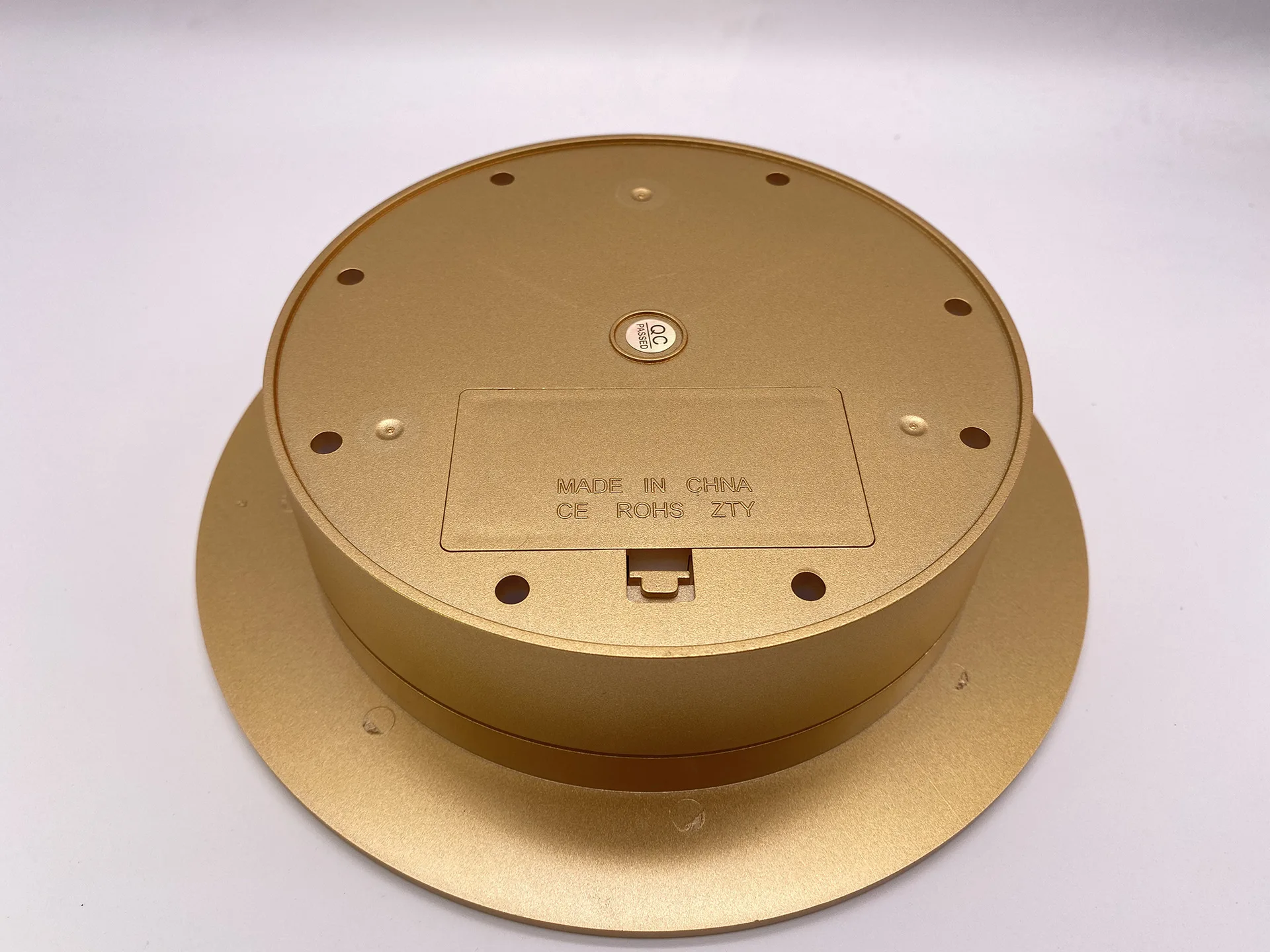 Tocadiscos eléctrico Usb dorado de lujo de 20cm, modelo de anillo de pendiente de joyería, soporte de exhibición para accesorios de fotografía de vídeo