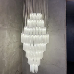 ECOJAS Customized Clip Glass Lamp for Villa Hotel Restaurant Any Places You Want Glass Luxury Chandelier