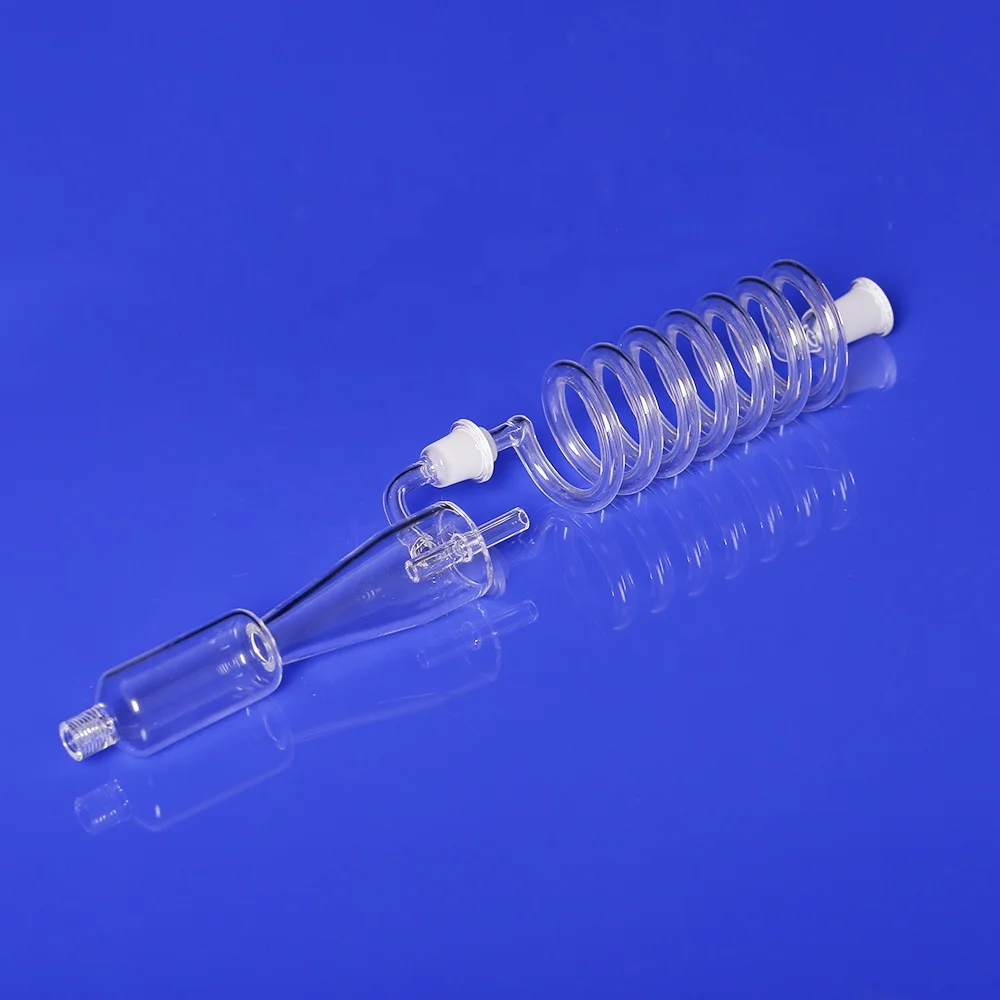 Customized Chemical Laboratory Cyclone Dust Separator Quartz Glass Spiral Tubes