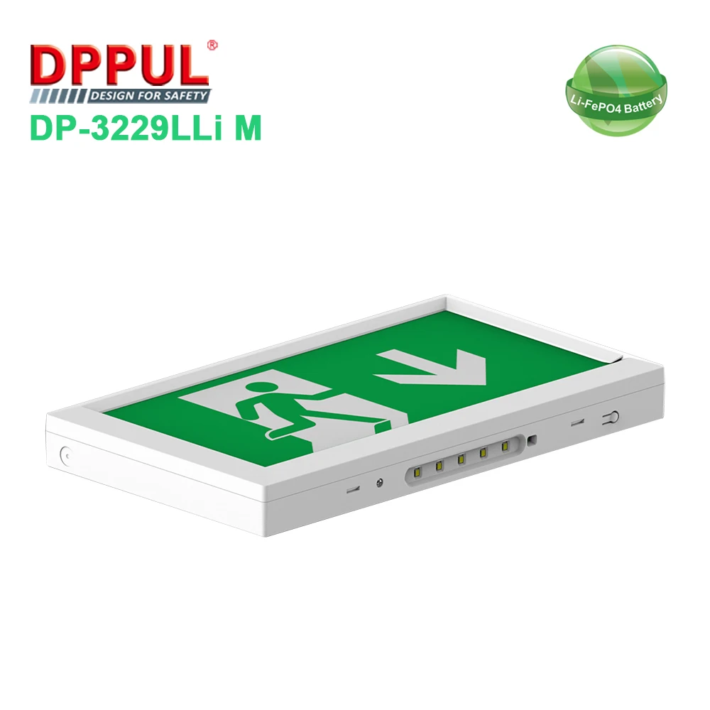 Custom Ultra-thin Flat Escape Indicator IP20 Illumination LED Emergency Light Edge Lit Exit Sign