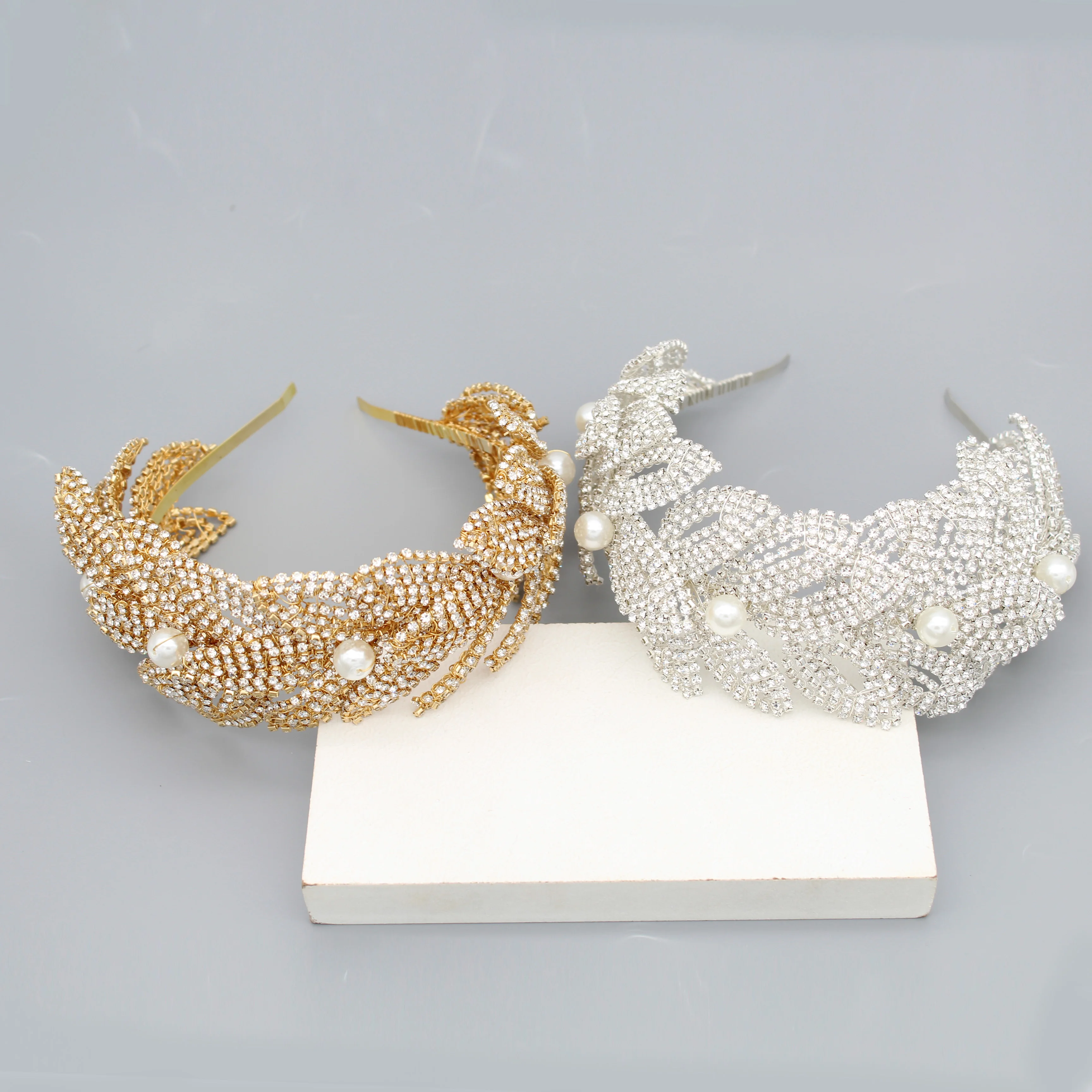 Jachon Свадебная Хрустальная корона головной убор Серебряная повязка на голову для подружек невесты Свадебные аксессуары волос со