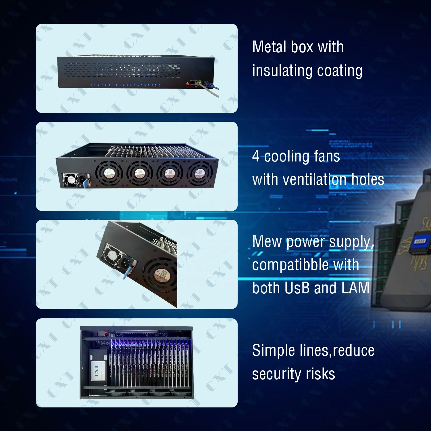 S8 Smartphones Chassis Click Phone Farming Box Dock Mobile Phone