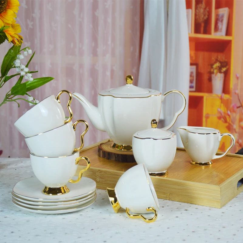 ceramic arabic gold tea cup set