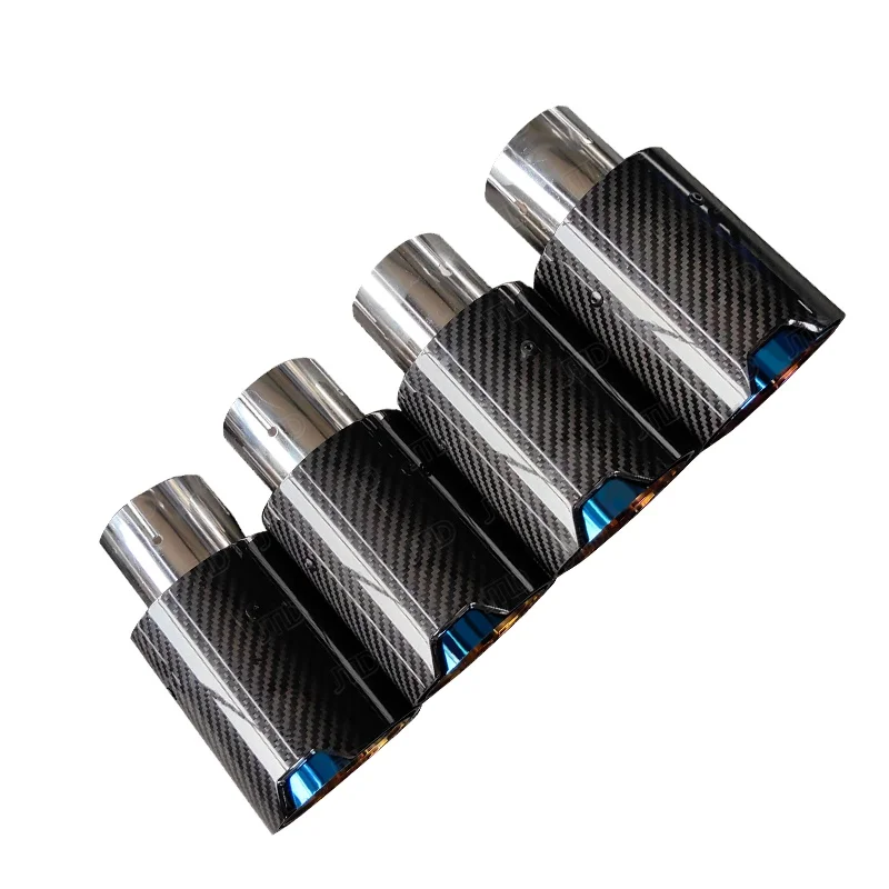 Puntas De Escape De Fibra De Carbono Con Tubo Silenciador – Entrada 63mm, Salida 90mm, Para BMW M-POWER (sin Marca)