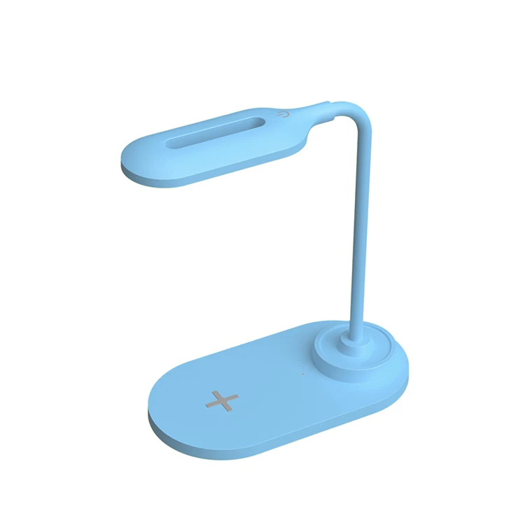 HT-12 Color LED Desk Lamp Built-in 15W Wireless Charger for Students Table Lamp Creative New Product