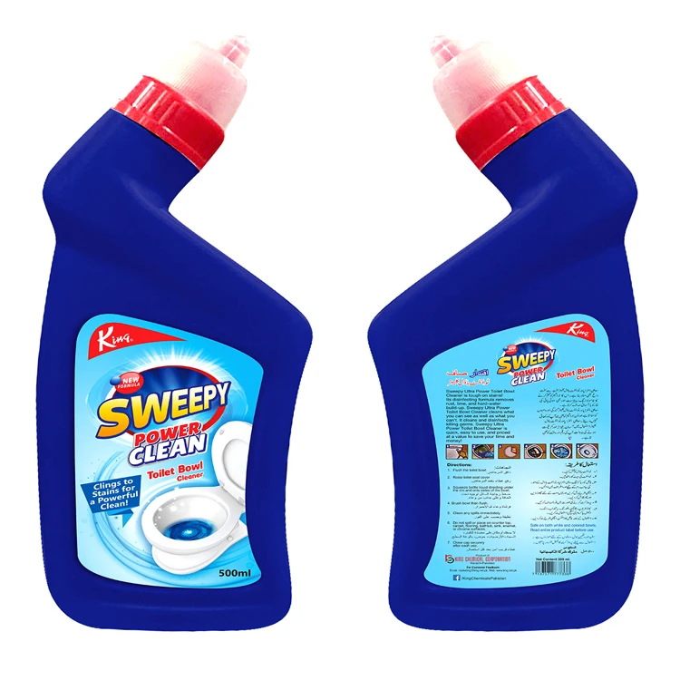 Custom Strong Adhesive Waterproof Detergent Labels on Roll , CMYK Printing Label Sticker for Toilet Bowl Cleaner Bottle Labels