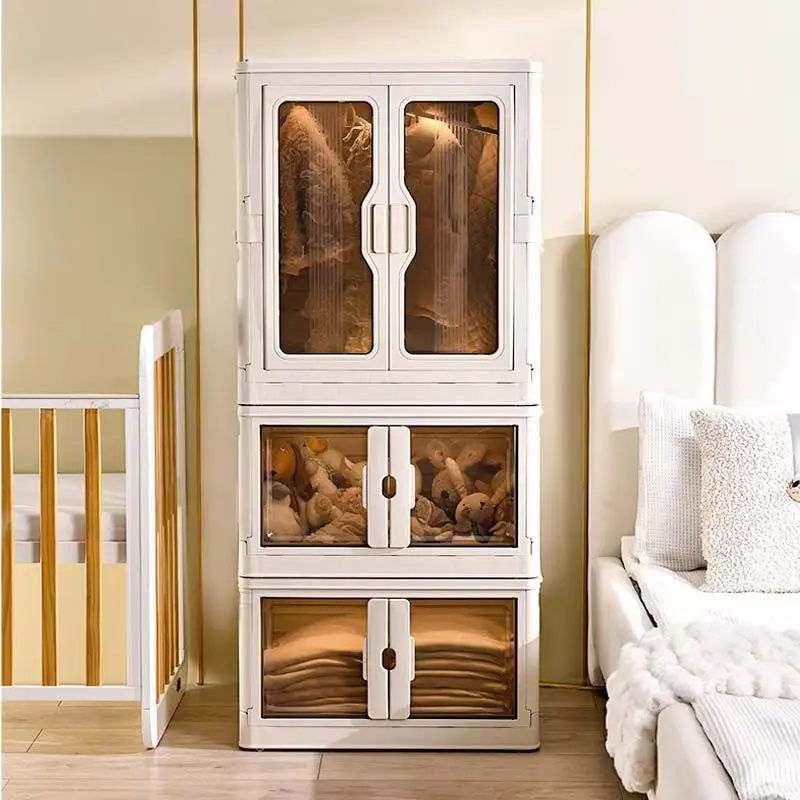 2 Drawers +1 Cabinet with Wheels Plastic Foldable Household Multifunction Office Kitchen Home Storage Injection Technics manufacture