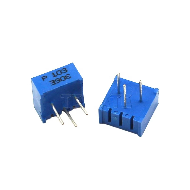 3386P precision adjustable resistor 10k speed yellow horizontal 1 megohm wiper pin 202 potentiometer